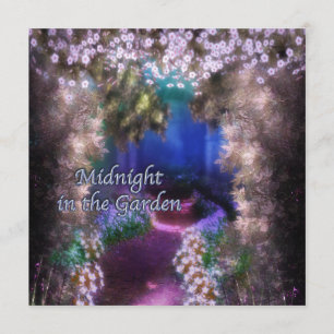 Paarse Moonlight-video-uitnodigingen Kaart