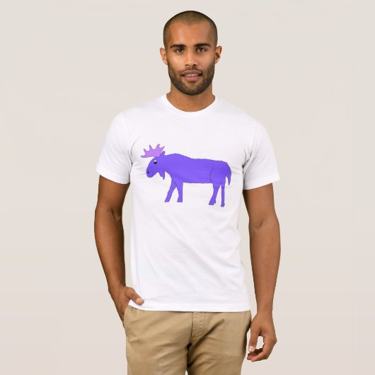 Paarse Moose apparel T-shirt (Voorkant volledig)