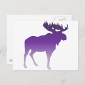 Paarse Moose Briefkaart (Voorkant / Achterkant)