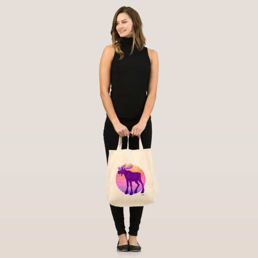 Paarse Moose - Grocery Tas (Voorkant (model))
