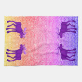 Paarse Moose - keukenhanddoek (Horizontaal)