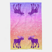 Paarse Moose - keukenhanddoek (Verticaal)