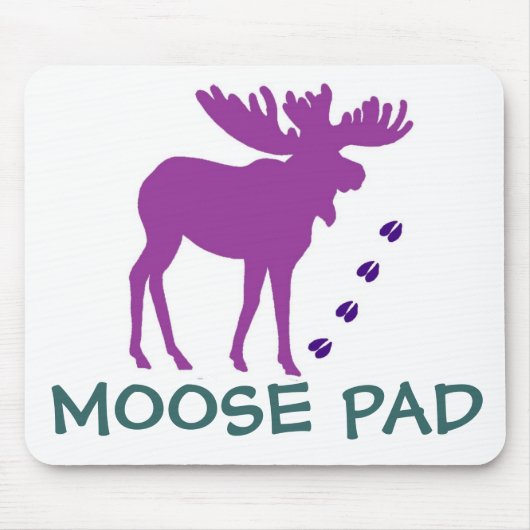 Paarse MOOSE Pad Muismat (Voorkant)