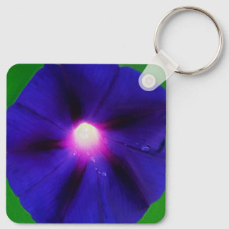 Paarse Morgen Glorie Bloem Sleutelhanger