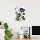 Paarse Morgenrood Bloemen Kunstprint Poster (Thuiskantoor)