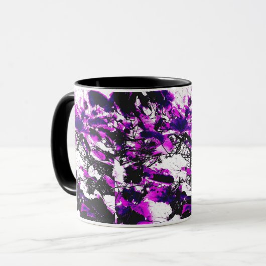 Paarse Morning Abstract Mok (Voorkant links)
