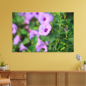 Paarse Morning Glory Canvas Afdruk (Insitu (Woonkamer))