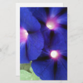 Paarse Morning Glory Flower briefpapier (Voorkant / Achterkant)