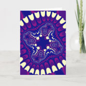 Paarse morning Glory Flower Kaart (Voorkant)