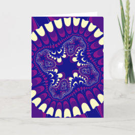 Paarse morning Glory Flower Kaart