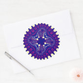 Paarse morning Glory Flower Ronde Sticker (Envelop)
