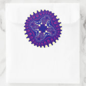 Paarse morning Glory Flower Ronde Sticker (Tas)