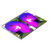 Paarse morning Glory Flower Spiral notebook Notitieboek (Linkerzijde)