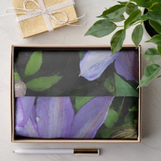 Paarse morning Glory Flower Tissuepapier (Geschenk)