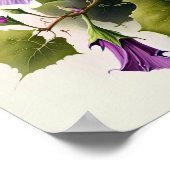 Paarse Morning Glory Flowers Art Print Poster (Hoek)