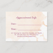 Paarse morning Glory Massage Appointment Card Afsprakenkaartje (Achterkant)
