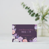 Paarse morning Glory Massage Appointment Card Afsprakenkaartje (Staand voorkant)