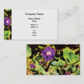 Paarse morning Glory - Platinum Finish Visitekaartje (Voorkant / Achterkant)