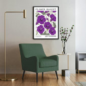 Paarse Morning Glory September Geboorte Bloemenmar Poster