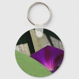 Paarse Morning Glory Sleutelhanger