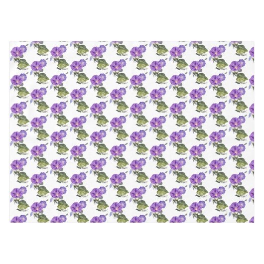  Paarse morning Glory Tafelkleed (Voorkant (Horizontaal))