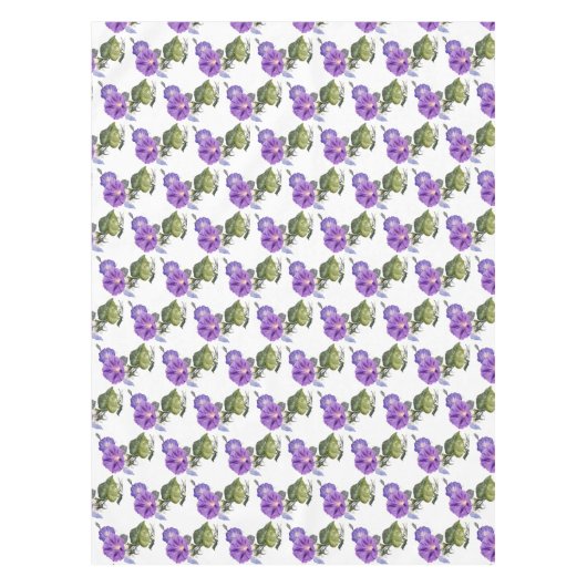 Paarse morning Glory Tafelkleed (Voorkant)