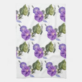  Paarse morning Glory Theedoek (Verticaal)