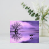 Paarse Morning Post Card Briefkaart (Staand voorkant)