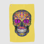 Paarse Mosa Sugar Skull Zombie Undode Golfhanddoek (Voorkant)