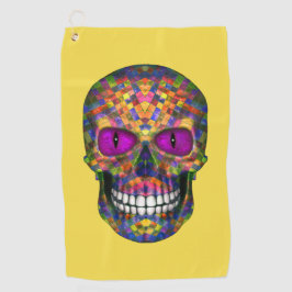 Paarse Mosa Sugar Skull Zombie Undode Golfhanddoek