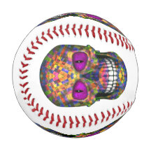 Paarse Mosaic Sugar Skull Zombie