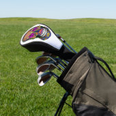 Paarse Mosaic Sugar Skull Zombie Driver Hoesjes Golfheadcover (Insitu)