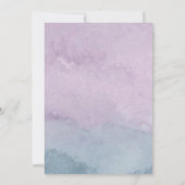 Paarse mosterdblauwe Waterverf met goudweddenschap Kaart (Achterkant)