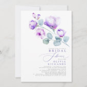 Paarse mosterdkalk Elegant Minimaal Vrijgezellenfe Kaart (Voorkant)