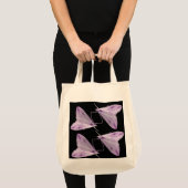 Paarse Moth Art Canvas tas (Voorkant (product))