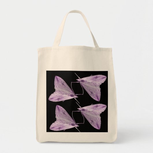 Paarse Moth Art Canvas tas (Voorkant)