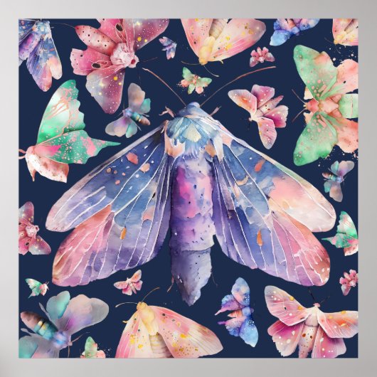 Paarse Moth Poster (Voorkant)