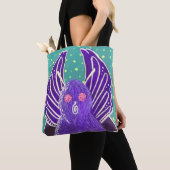 Paarse Mothman-tas Tote Bag (Dichtbij)