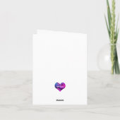 Paarse Motivatie Boeddha Head Birthday Kaart (Achterkant)