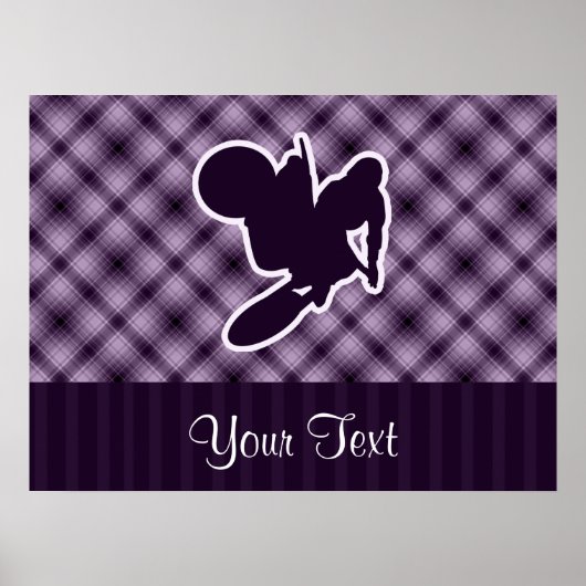 Paarse Motocross Whip Poster (Voorkant)