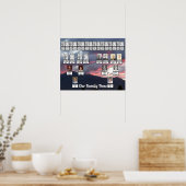 Paarse Mountain Sunset Photo United Family Trees Poster (Keuken)