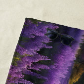 Paarse Mountain Valley Sunrise Strandlaken (In situ)