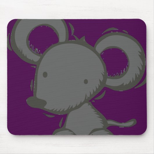 Paarse Mouse Mousemat Muismat (Voorkant)