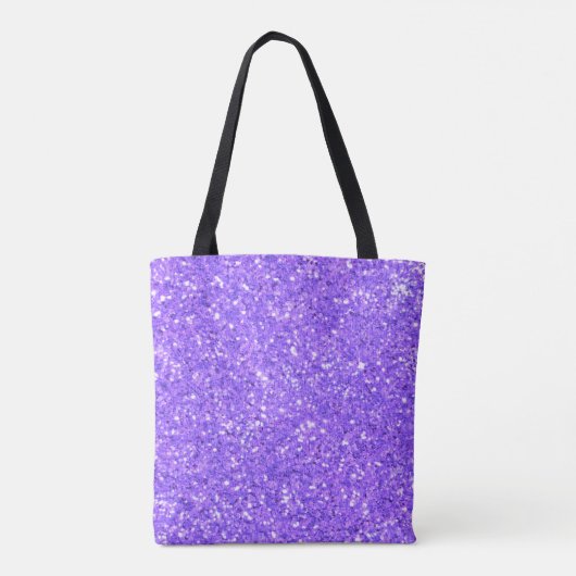 Paarse mousserende canvas tas van het glitterpatro (Achterkant)