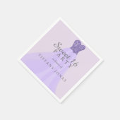 Paarse mousserende glitter Gown Sweet 16 party Servetten (Hoek)