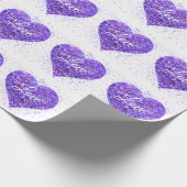 Paarse mousserende harsen, liefdesgraffiti-valenti cadeaupapier (Hoek)