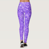 Paarse mousserende leggings van het glitterpatroon (Achterkant)