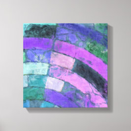 Paarse mozaïek canvas afdruk