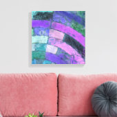 Paarse mozaïek canvas afdruk (Insitu (Woonkamer))