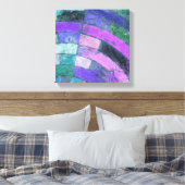 Paarse mozaïek canvas afdruk (Insitu (Slaapkamer))